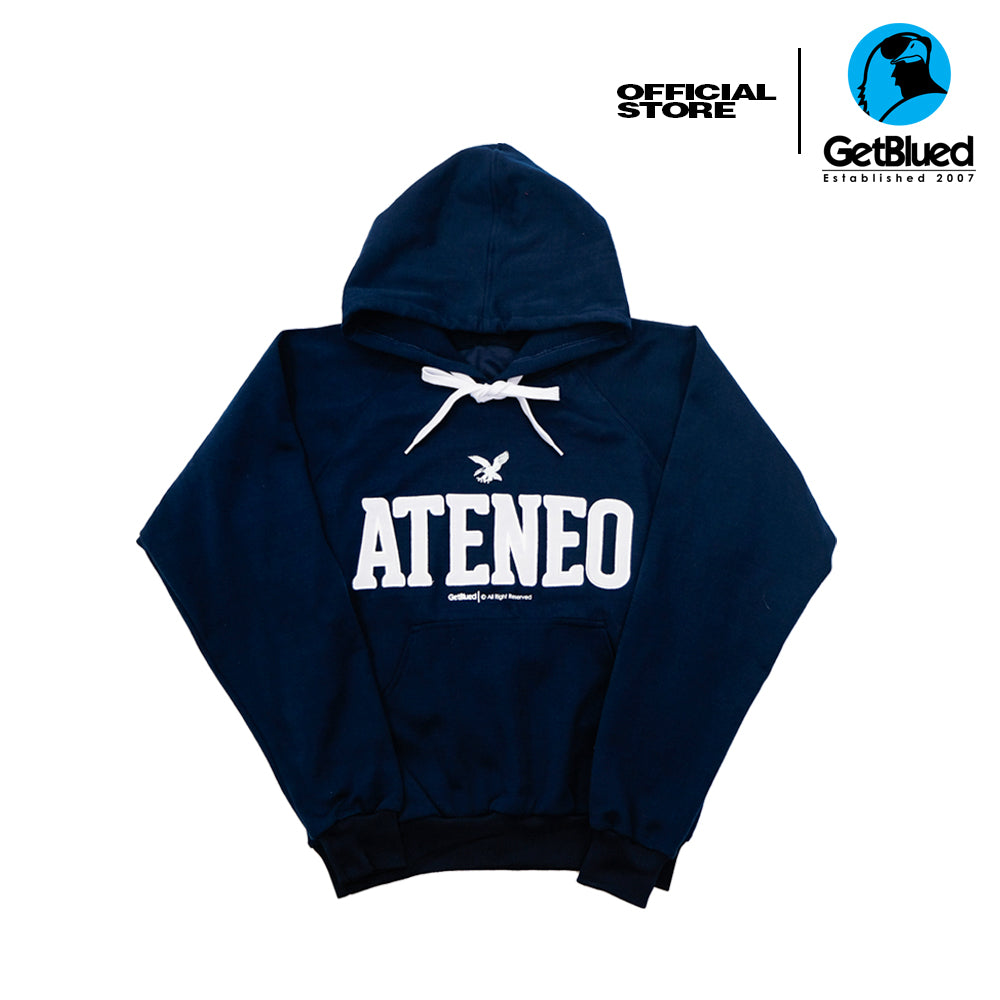 Ateneo Stitched Hoodie Navy Blue