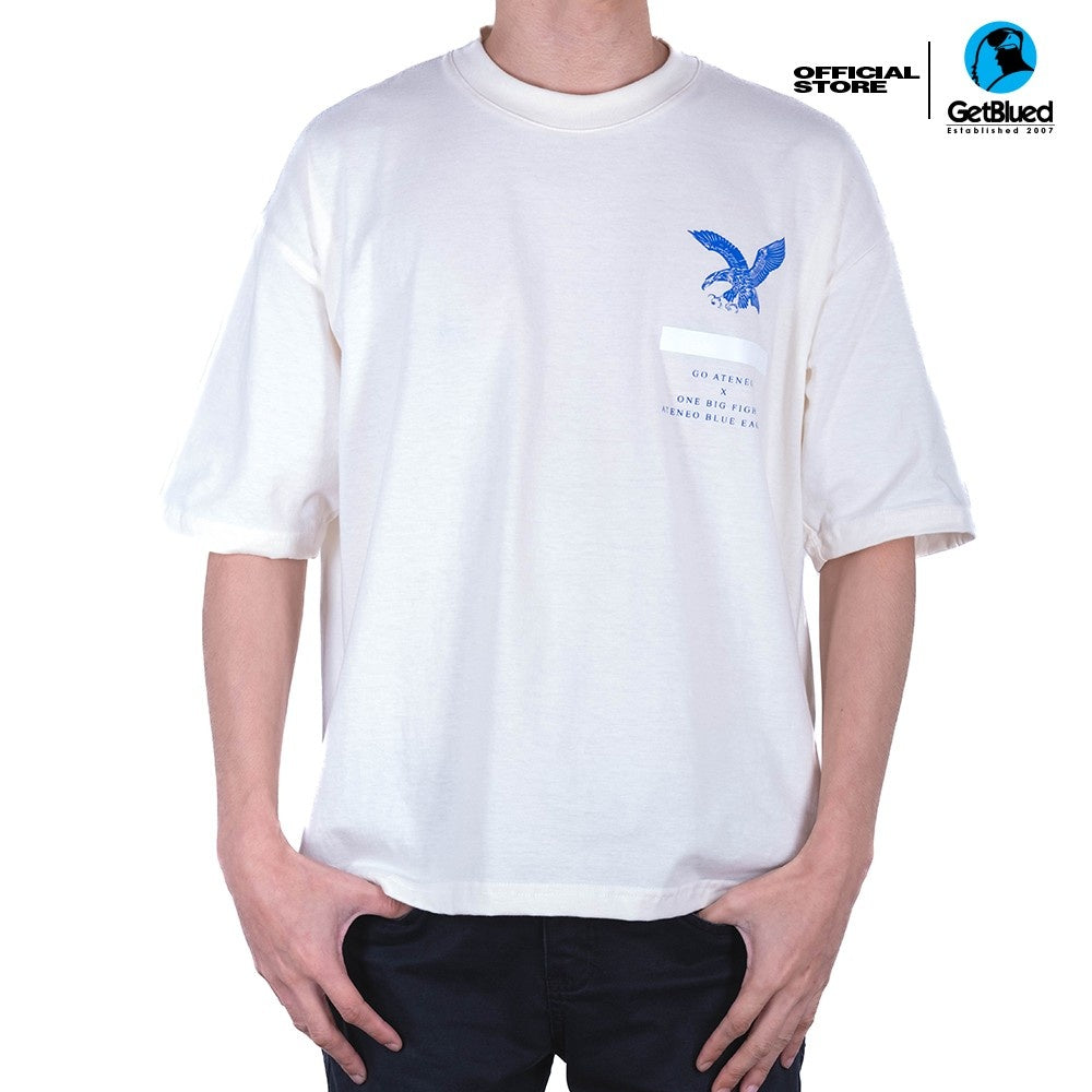 Go Ateneo OBF Ateneo Blue Eagles White Oversized Box Tee