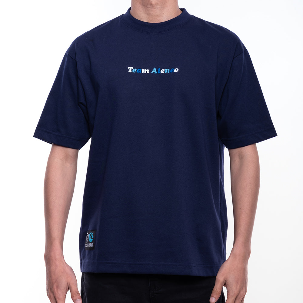 Team Ateneo Embroidery Navy Blue Box Tee Shirt