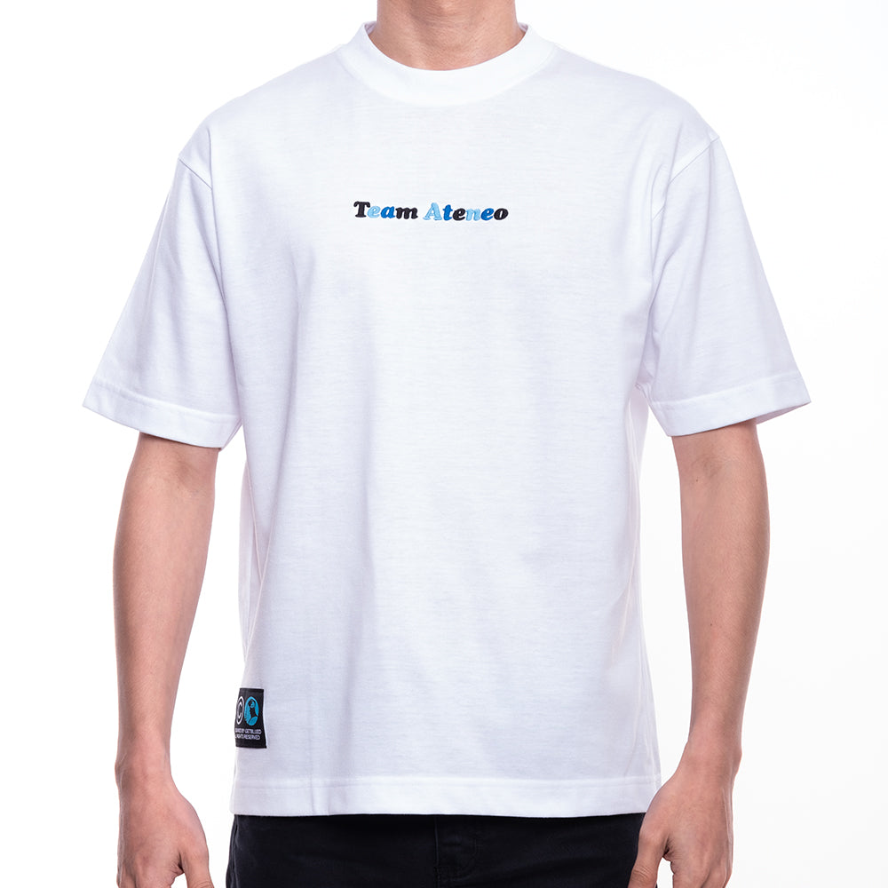 Team Ateneo Embroidery White Box Tee Shirt